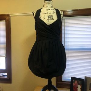 ALL SAINTS FITTED BODICE BALLOON SKIRT DRESS